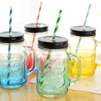 Набір із 4 скляних банок Mason Jar Colors