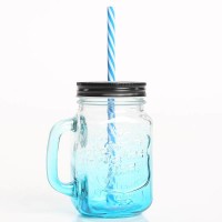 Набір із 4 скляних банок Mason Jar Colors