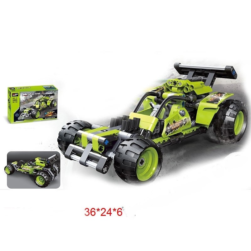 Конструктор инерционный Decool 3805 Technic Болид, 301 деталь