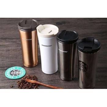 Тамблер с логотипом Starbucks, Серебро, 500 мл