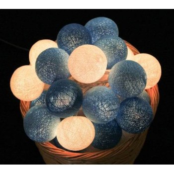 Гирлянда-ночник хлопковые фонарики CBL Ocean Blue 20 шт, 3.7 м
