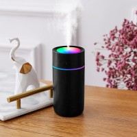 Мини USB увлажнитель воздуха для машины caк RGB 320мл, черный