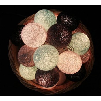 Гірлянда тайські шарики-ліхтарики CBL Smoky Mint 20 куль, 3.7 м