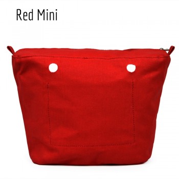 Якісна джинсова підкладка для сумки mini, червона