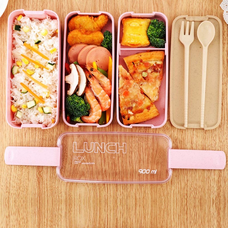 Еко ланч-бокс Lunch Box 900 мл, рожевий