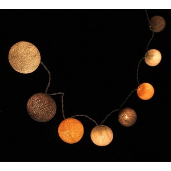 Гірлянда тайські ліхтарики CBL Yellow-Grey CBL 35 кульок від USB, 4 м