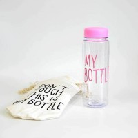 Розовая бутылка My Bottle с чехлом