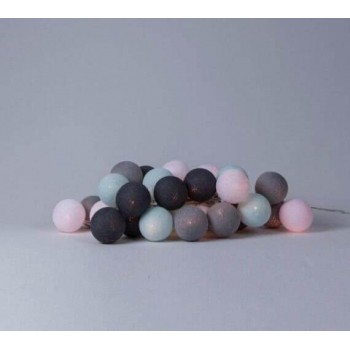 Гірлянда тайські ліхтарики CBL AQUA GREY 20 шт від батарейок, 2.5 м