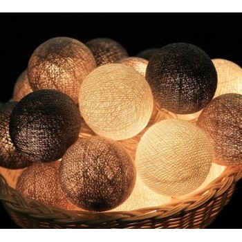 Гирлянда из ниточных шариков CBL Серая 20 шт, 3.7 м