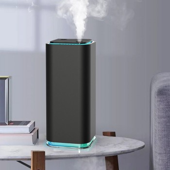 Прямокутний міні USB зволожувач повітря Nano 280мл, чорний