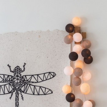 Гірлянда тайські ліхтарики CBL TAUPE 35 кульок від USB, 4 м