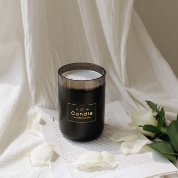 Стильный мини увлажнитель воздуха, аромадиффузер, Свеча, 280мл, черный