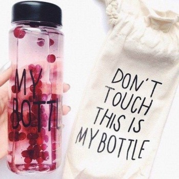 Чорна пляшечка My Bottle" з мішечком