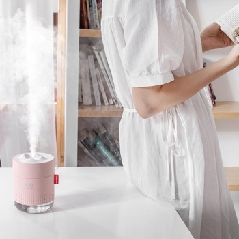 Ультразвуковой увлажнитель воздуха H2O Humidifier 500мл, розовый
