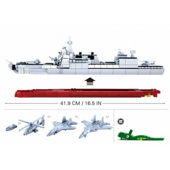 Конструктор SLUBAN M38-B0700 військовий корабель, 1:450, 42см, 618дет
