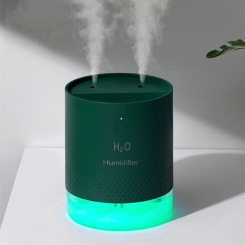 Увлажнитель воздуха аккумуляторный двойной H2O Wave 650мл, зелёный