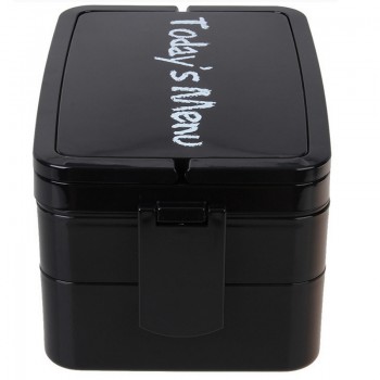 Ланч бокс Today-#039;s Menu черный, 3 яруса, 2 л
