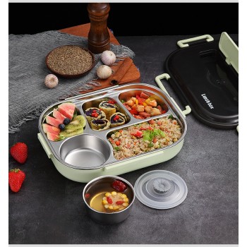 Великий термо ланч бокс на 5 відділень Ration, 2л - салатовий