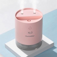Увлажнитель воздуха аккумуляторный двойной H2O Wave 650мл, розовый