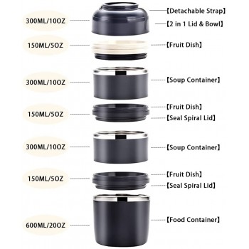 Комплект термос для еды Fresh 1650мл с термосумкой, серый