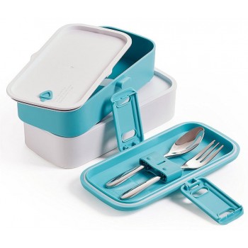  Ланч-бокс Look Back Classic Голубой, 1200 мл