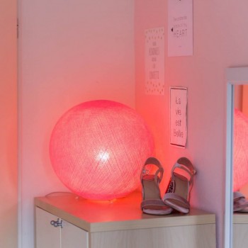 Оригинальная настольная круглая лампа Розовый