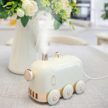 Мини увлажнитель воздуха с подсветкой, Паровоз, 300мл, бирюзовый