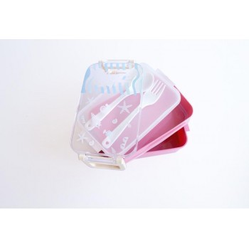 Ланч-бокс Fruit, рожевий, 2 шари, 850 мл