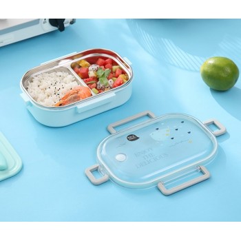 Детский термо ланч бокс Enjoy 700мл, голубой