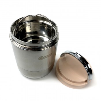 Термос для їжі/супу металевий, 1л Vacuum - рожевий