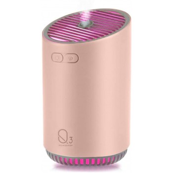 Аккумуляторный мини увлажнитель воздуха Q3, 320мл, розовый