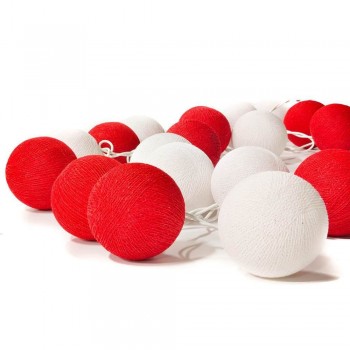 Гірлянда тайська CBL Red-White 20 шт. від батарейок, 2.5 м