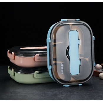 Великий термо ланч бокс на 5 відділень Ration, 2л - блакитний