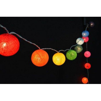 Гирлянда хлопковая CBL Colorful 35 шт от USB, 4 м
