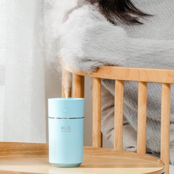 Увлажнитель воздуха для машины/комнаты H2O mini 360 мл, голубой