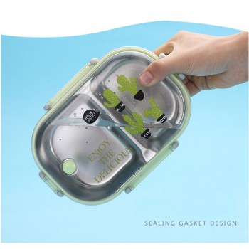 Детский термо ланч бокс Enjoy 700мл, салатовый