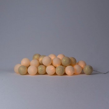 Тайська гірлянда кульки-ліхтарики CBL Shell - Gold Metallic