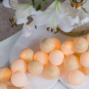 Тайська гірлянда кульки-ліхтарики CBL Shell - Gold Metallic