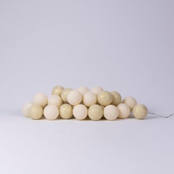 Тайська гірлянда кульки-ліхтарики CBL Shell - Gold Metallic