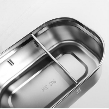  Комплект термо ланч бокс Eco-Metal и бутылка для воды Nice с чехлом, бежевый