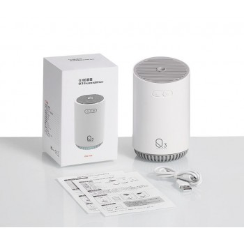 Аккумуляторный мини увлажнитель воздуха Q3, 320мл, белый