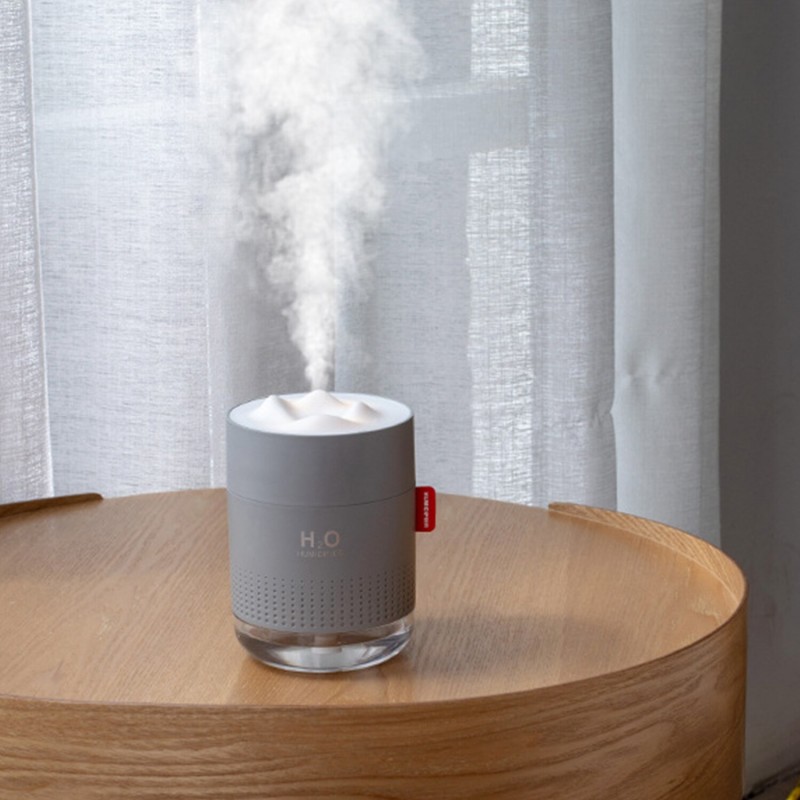 Ультразвуковий зволожувач повітря H2O Humidifier 500мл, сірий