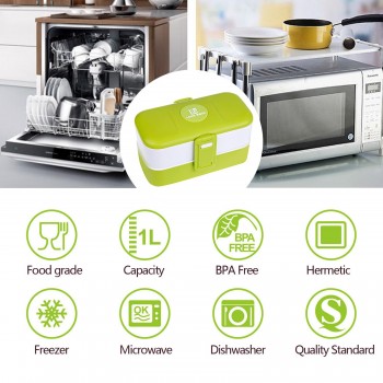 Ланч-бокс Look Back Classic Зелёный, 1200 мл