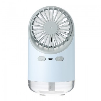 Аккумуляторный увлажнитель воздуха - вентилятор Fan 3в1, голубой