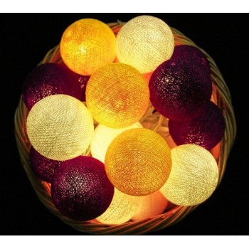 Гірлянда тайські ліхтарики CBL Violet 20 кульок, 2.5 м