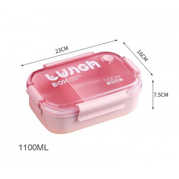 Ланч бокс для їжі з екопластику Delicious 1100 мл, рожевий