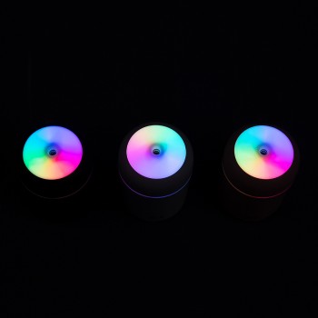 Мини USB увлажнитель воздуха H2O RGB 300мл, розовый