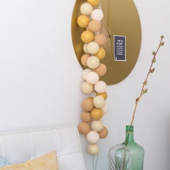 Тайська гірлянда кульки-ліхтарики CBL Gold Mix Metallic