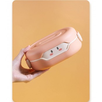 Детский ланч бокс с двумя отделениями Kawaii 780 мл - розовый