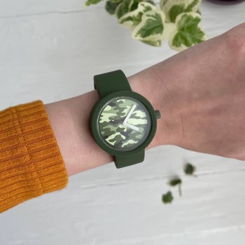 Женские силиконовые часы-конструктор actimer, хаки ремешок, циферблат Милитари